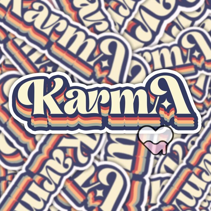 Retro Karma Sticker