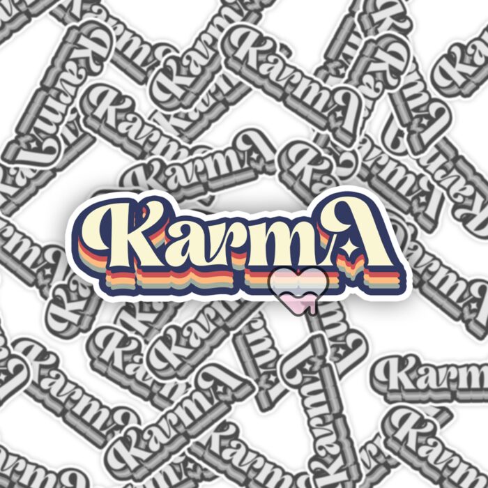 Retro Karma Sticker
