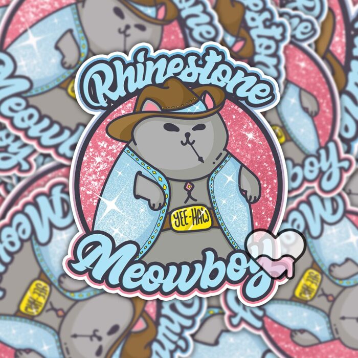 Rhinestone Meowboy Sticker