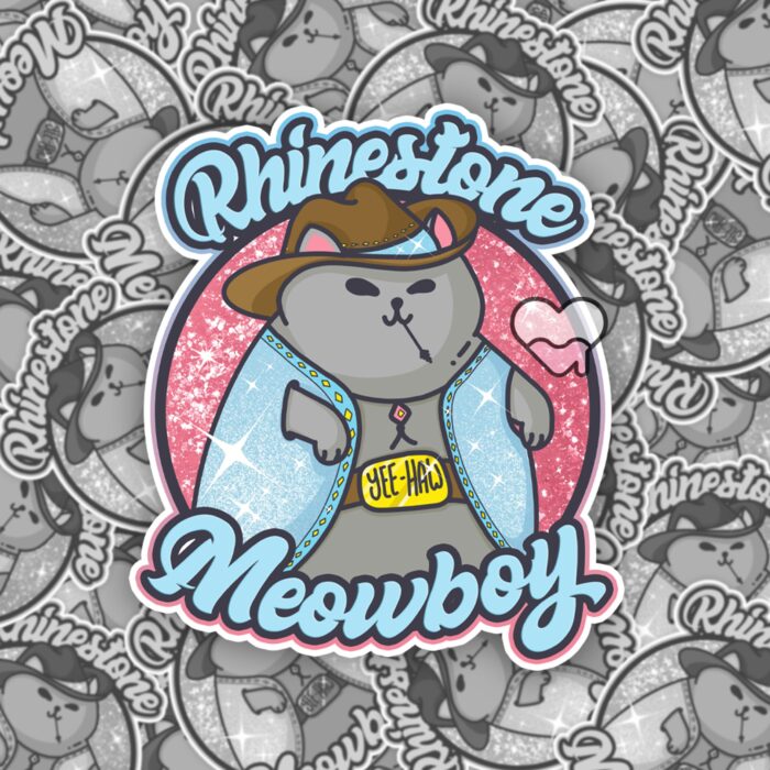 Rhinestone Meowboy Sticker