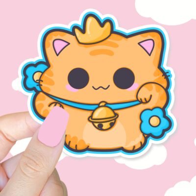 Royal Lucky Cat Sticker