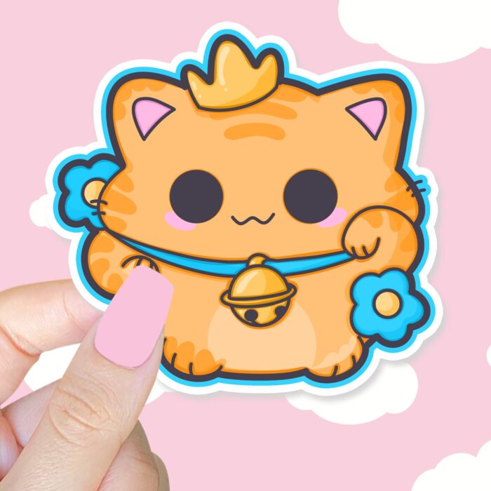 Royal Lucky Cat Sticker