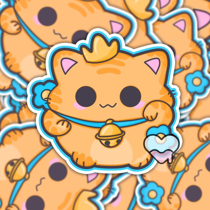 Royal Lucky Cat Sticker