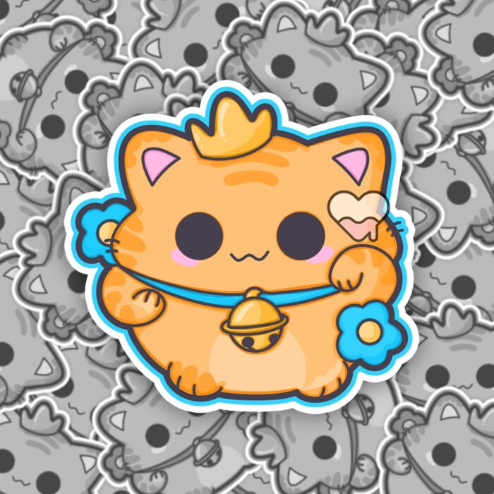 Royal Lucky Cat Sticker