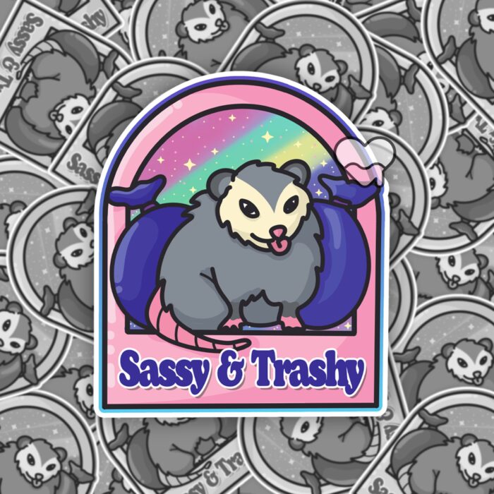 Sassy And Trashy Sticker