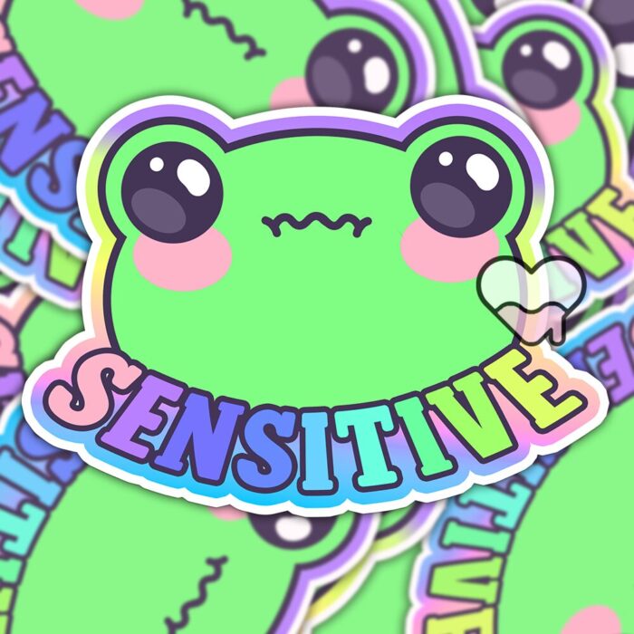 Sensitive Frog Sticker