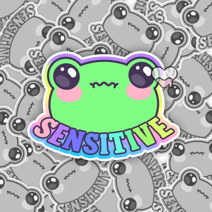 Sensitive Frog Sticker