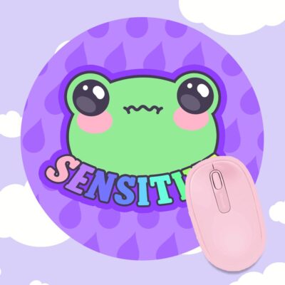 Sensitive Frog Purple Mousepad