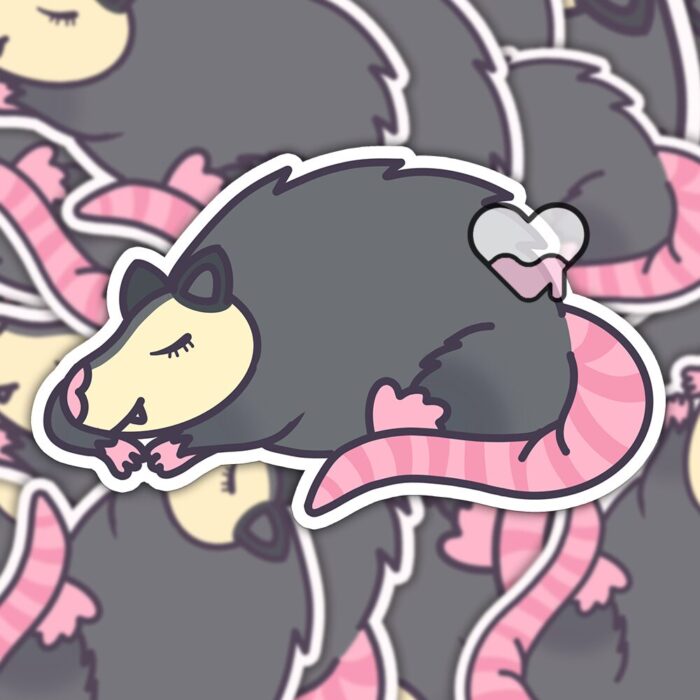 Sleeping Possum Sticker