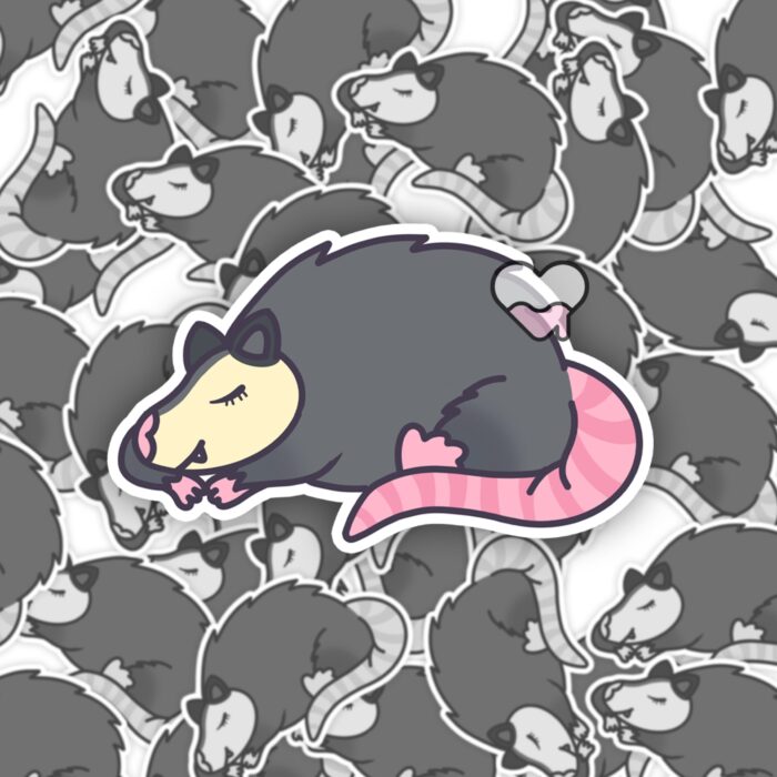 Sleeping Possum Sticker