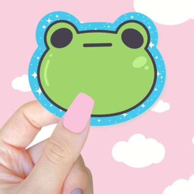 Sparkle Frog Blue Sticker