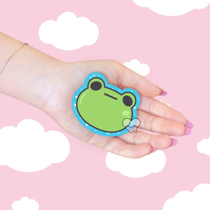 Sparkle Frog Blue Sticker