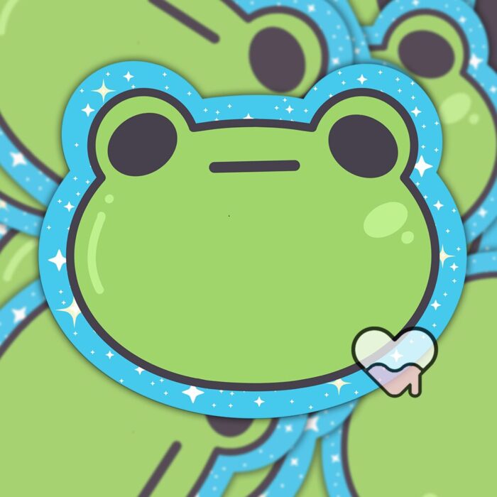 Sparkle Frog Blue Sticker