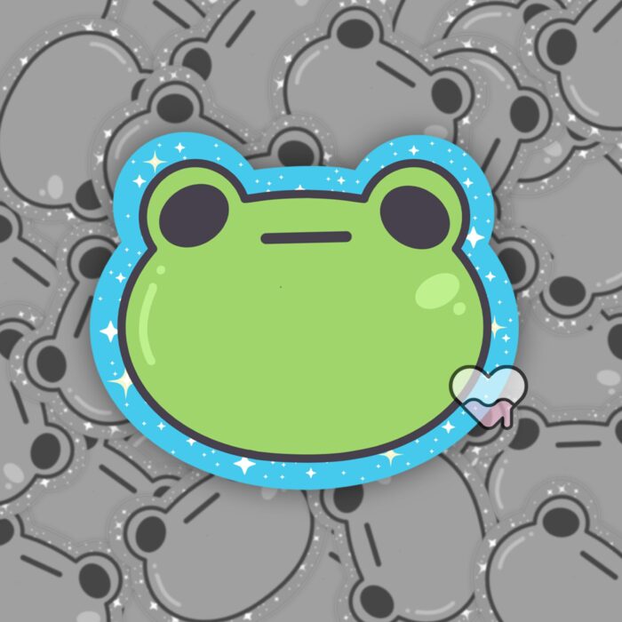 Sparkle Frog Blue Sticker
