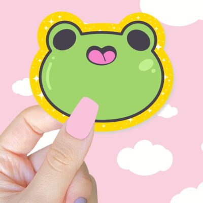 Sparkle Frog Yellow Sticker