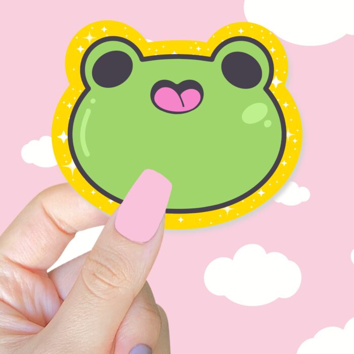 Sparkle Frog Yellow Sticker