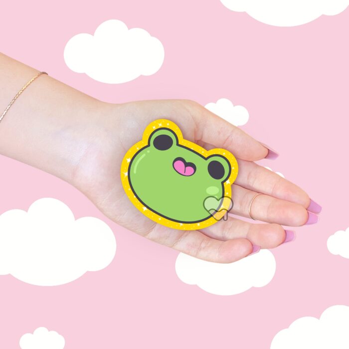 Sparkle Frog Yellow Sticker