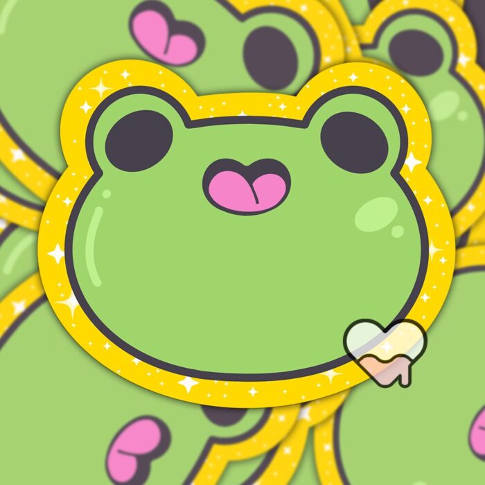 Sparkle Frog Yellow Sticker