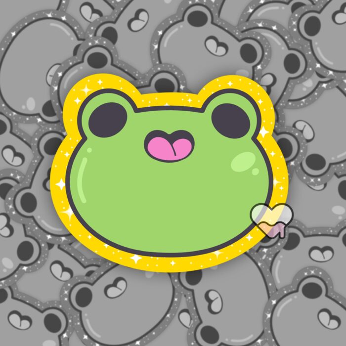 Sparkle Frog Yellow Sticker