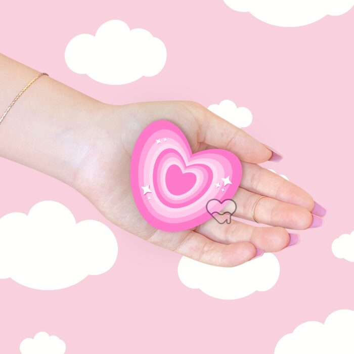 Sparkle Heart Pink Sticker