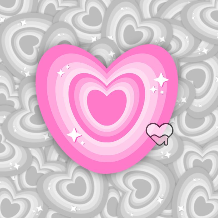 Sparkle Heart Pink Sticker