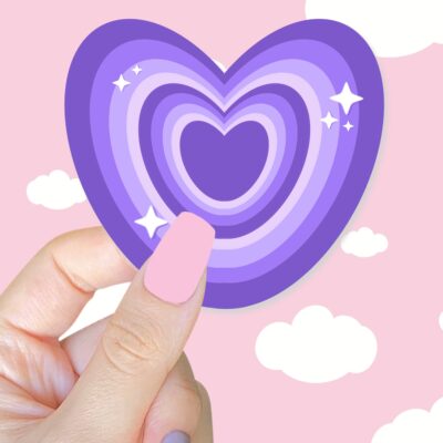 Sparkle Heart Purple Sticker