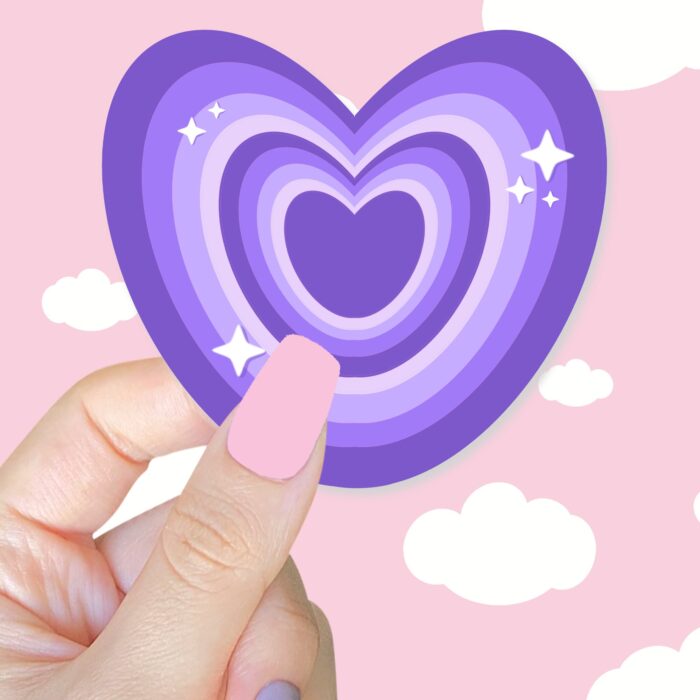 Sparkle Heart Purple Sticker
