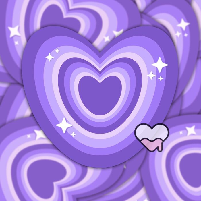 Sparkle Heart Purple Sticker