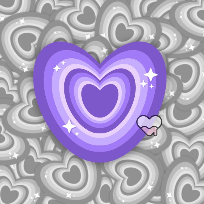 Sparkle Heart Purple Sticker