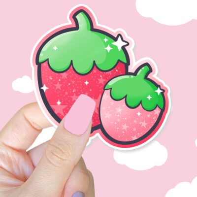 Sparkle Strawberries Sticker