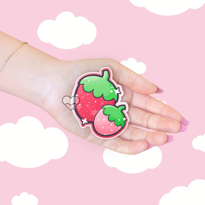 Sparkle Strawberries Sticker
