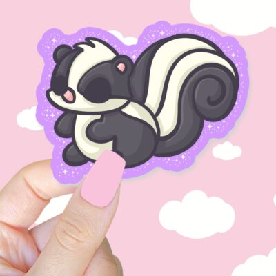 Sparkly Skunks Purple Sticker