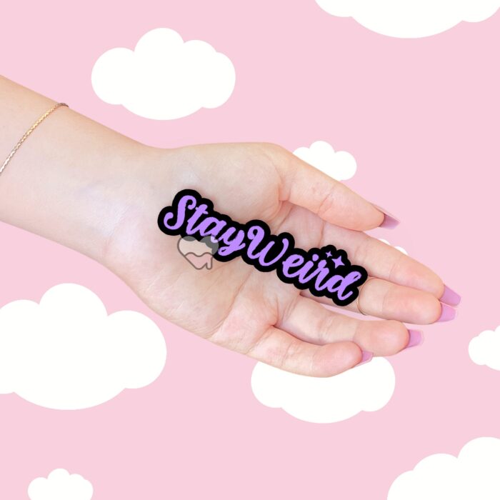 Stay Weird Purple Sticker