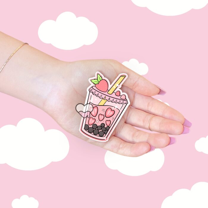 Strawberry Boba Sticker