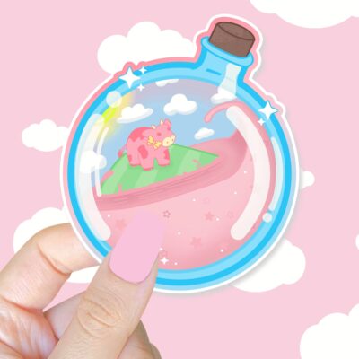 Strawberry Cow Potion Sticker