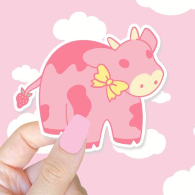 Strawberry Cow Sticker