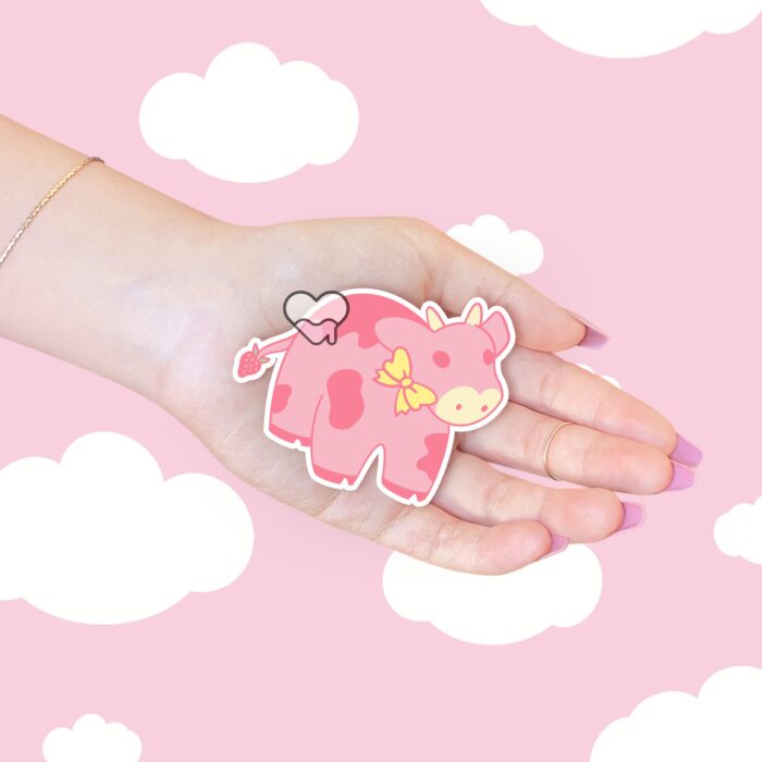 Strawberry Cow Sticker