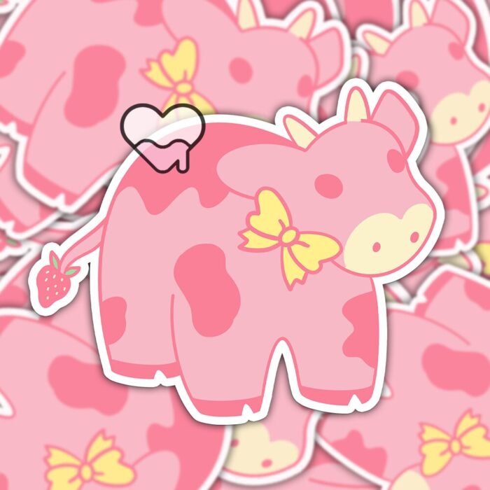 Strawberry Cow Sticker