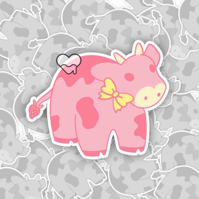 Strawberry Cow Sticker
