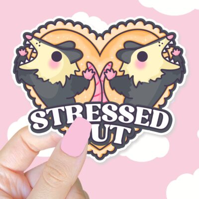 Stressed Out Possums Sticker