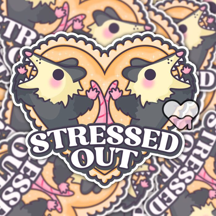 Stressed Out Possums Sticker