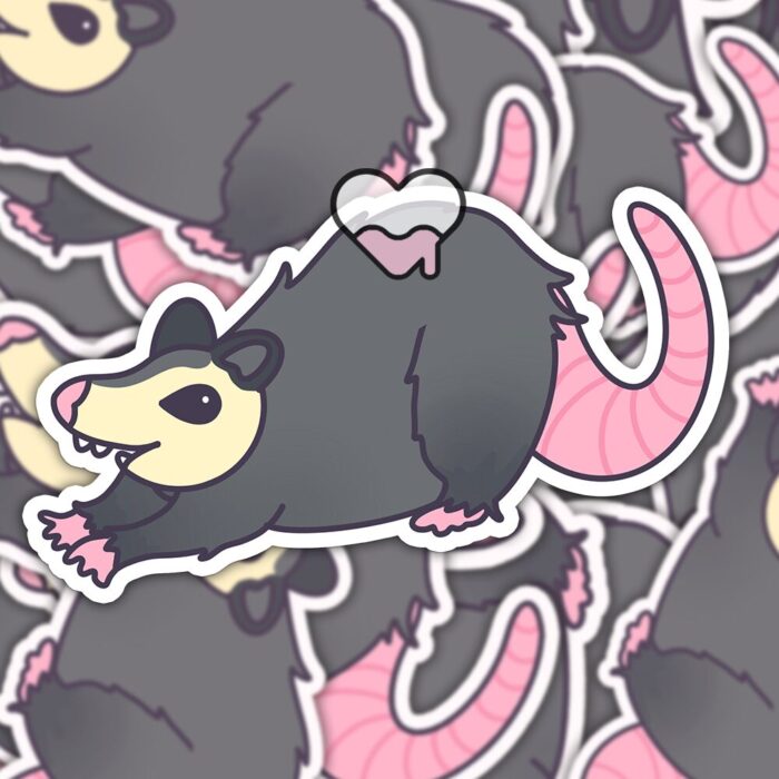 Stretchy Possum Sticker