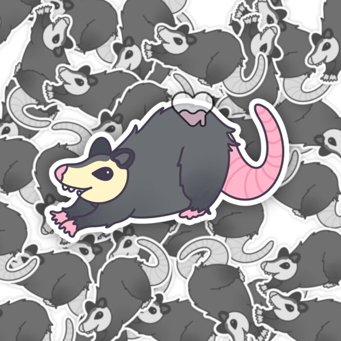 Stretchy Possum Sticker