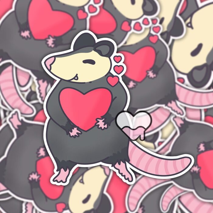 Sweet Possum Love Sticker