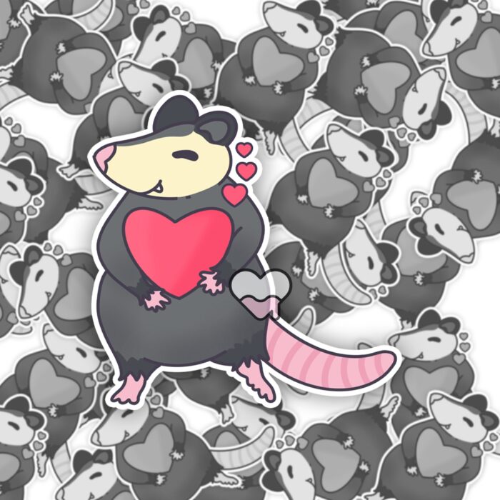 Sweet Possum Love Sticker