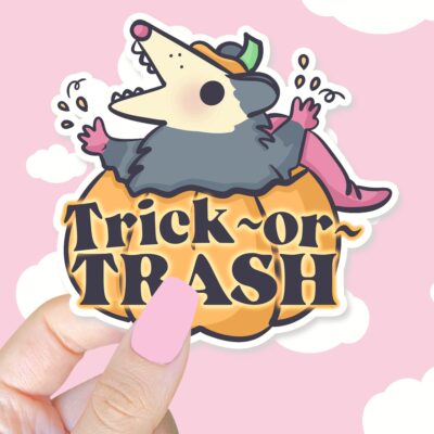 Trick Or Trash Possum Sticker
