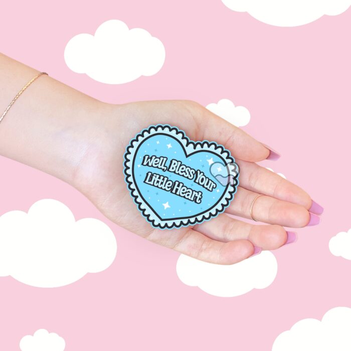 Well Bless Your Little Heart Blue Sticker