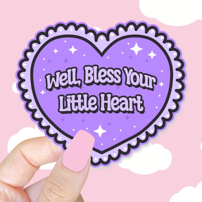 Well Bless Your Little Heart Purple Sticker