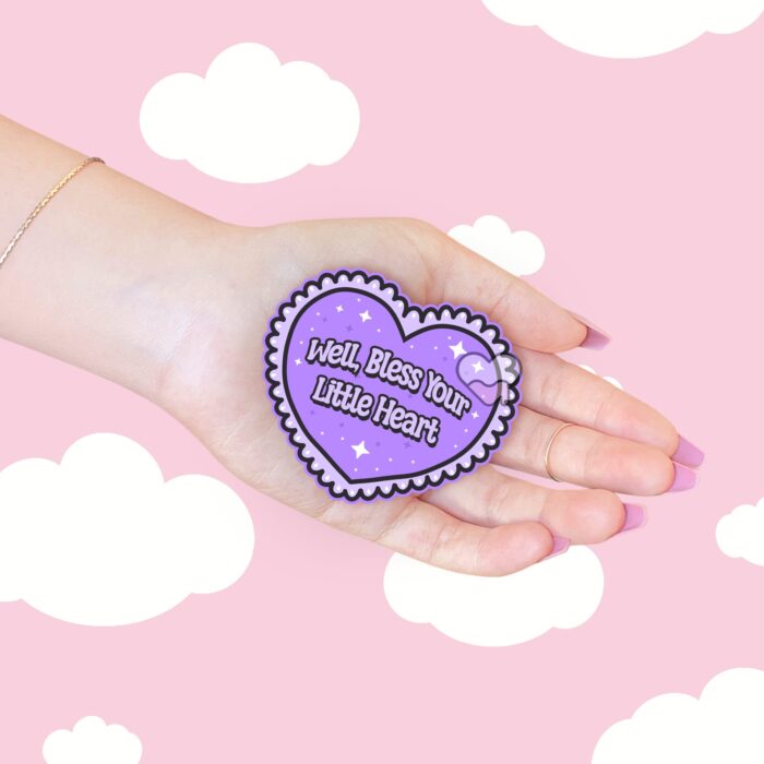 Well Bless Your Little Heart Purple Sticker