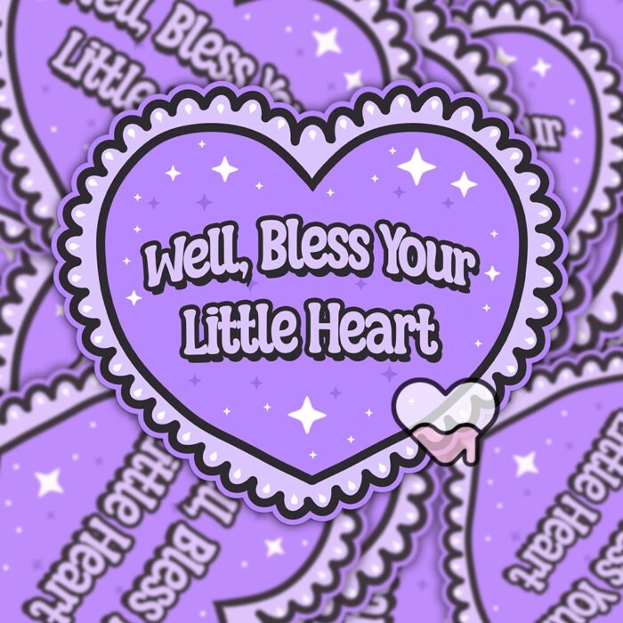 Well Bless Your Little Heart Purple Sticker